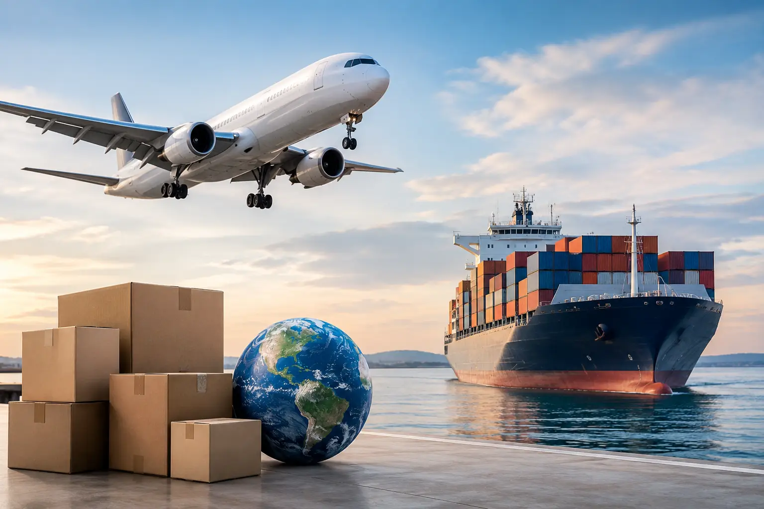 Avion ou bateau pour un déménagement international ?